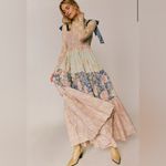Free People bluebell bohemian cottagecore patchwork fairycore maxi dress NWT S Photo 3