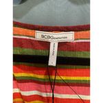 BCBGMAXAZRIA BCBGeneration vibrant stripes scoop neck crop soft jersey knit large  (b4) Photo 7