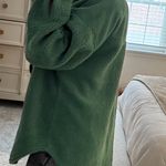 American Eagle Green Sherpa Button Up Jacket  Photo 2