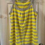 New York And Company Yellow/Grey Striped Dress Large Photo 0
