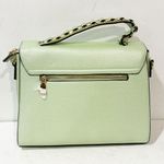 Isabelle Vegan Leather Light Cream Gold Hardware Crossbody Handbag NEW Green Photo 3