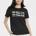 Zoe & Liv NWT Womens  Dog Mom Club Black Graphic Tee Shirt  - Sz M Photo 0