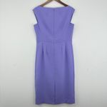 Ann Taylor  Women's Size 8 Lavender Square Neck Sleeveless Sheath Dress Wedding‎ Photo 4