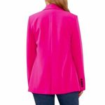 Vince Camuto  Women’s XXL Fuchsia Pink Stretch Blazer One Button Notch Lapel Photo 9