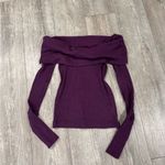 We The Free Off-Shoulder Burgundy Sweater Photo 4