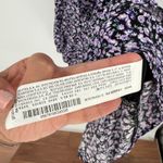 ZARA Floral Print Long Sleeve Wrap Dress Purple Black Size S Photo 5