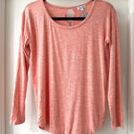 Splendid Women’s Coral Long Sleeve Top with Open Back Detail, Size XS Photo 0