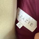 Azazie  Burgundy Grecian Style Formal Dress Gown 6 Photo 5