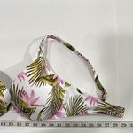 Shade & Shore  White Ruched Purple‎ Floral Bikini Top 38 D. Photo 6
