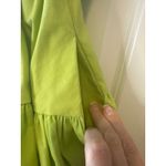 Sau Lee Lime Green Nia Pleated Strapless Cotton Mini Dress Size 4 Photo 9