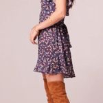 Anthropologie ’s Hand of the Free  CORALINE PURPLE FLORAL CROSSOVER MINI DRESS Photo 2