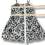 Far Away Tropical Floral Print A Line Sundress Cream Black Small Photo 11