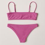 l*space L* Rebel Top & Sandy Bottom Bikini Pink Shimmer Metallic Small Photo 3