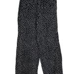Ann Taylor Wide Leg Polka Dot Pants, Black and White, Sz L Photo 1