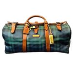 Ralph Lauren Green Navy Black Watch Plaid Boston Weekend Travel Duffle Bag 52cm Photo 15