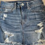 American Eagle  Super Stretch Distressed High Waisted Denim Mini Skirt  4 Short Photo 3