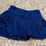 Women’s Royal Blue Pleated Goldhinge Mini Skirt Size XS Photo 0