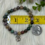 Trendy Jewels Multicolor gemstones chakra stretcy Bracelet Tree Charm Photo 3