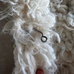 Free People  womens cream shaggy faux fur winter Jacket w hood size XS Photo 8