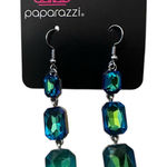 Paparazzi “cosmic Red carpet” Iridescent Blue and Green Earrings Photo 0