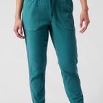 Athleta Woman's Farallon Tapered Leg Jogger Pants Blue Cotton Active, Sz S Photo 0