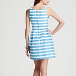 Lilly Pulitzer Lilly‎ Pulitzer Blue Stripe Floral Embroidery Sleeveless Flare Joslin Dress Sz 6 Photo 2