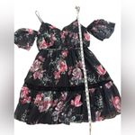 TALULAH La Maison  Belonging Cold-Shoulder Dress - Dark Floral Photo 3
