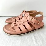 Anthropologie SA by  Fisheman‎ Sandals Buckle Straps Pink Shoes Size US 7 Womens Photo 1