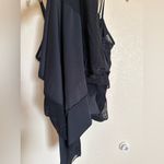 Frederick's of Hollywood  Vintage 90s Y2K Spiral Sheer Maxi Dress Sz L Black Mesh Photo 8