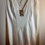 White Sleeveless Midi Dress with Boxy Relaxed Fit crochet details summer cotton Size XXL Photo 2