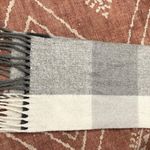 ZARA Oversized Color Block Blushed Plaid Fluffy Fringe Scarf Photo 5