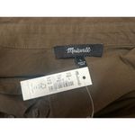 Madewell NEW  Brown Pleated Long Sleeve Tiered A Line Midi Shirt Dress Size L Photo 4