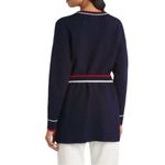 Vigoss NEW  Navy Red & White Stripe Cozy Academia Old Money American Cardigan M Photo 3