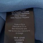 Heartloom  Blue Silky Satin Jacquard Smocked Ruffle Tiered Mini A-line Dress Sz M Photo 4