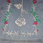 Brooklyn Cloth Brooklyn Clothing Company Blessed‎ Floral Denim Jacket Size Small Photo 8