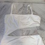 Shade & Shore  Ribbed Cut-Out One Piece Swimsuit Medium Photo 2