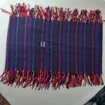Dillard's Soft Striped Fringed Acrylic Infinity Scarf in Fuchsia Navy Orange Blue Photo 2