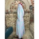 shirt dress striped pastel blue pink white matching belt Photo 6