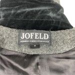 Vintage Jofeld Wool Blend Velvet Trim Black Pea Coat Size Medium Gray Photo 10