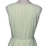 Talbots Seersucker Fit & Flare Dress Women’s Size 8 Sleeveless Striped Pleated Photo 4