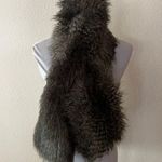Club Monaco  grey faux fur scarf shawl 6.5” x 48” Photo 0