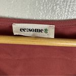 Eesome Blouse Womens M Mauve Tie Front Bell Sleeve Boho Flowy Earthy Boho Indie Pink Size M Photo 3