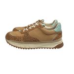 Madewell Kickoff Trainer Sneakers Leopard Calf Hair Nubuck Faraway Sky Size 8.5 Photo 1