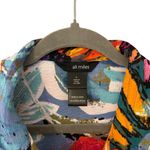 Colorful Print Bell Sleeve Jacket Top Shirt Ali Miles Abstract Women’s Large Fit Yellow Photo 2