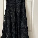 Badgley Mischka Louisa Black Embellished Formal Long Maxi Beaded Lace Gown Mother of Bride Groom Dress Photo 2