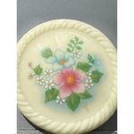 Vintage Avon 80s Spring Bouquet Flower Brooch Circular Hand Painted Porcelain Photo 1
