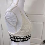 Sincerely Jules Women’s Bohemian Knit Crochet Halter Scalloped Hem Size Medium Black Photo 2