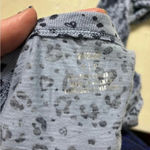 Aerie  Leopard Print Twist Front Blue T-Shirt Dress Size Small Animal Casual Photo 4