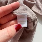 Garnet Hill  Taupe Knit Sweater Textured 100% linen Long Sleeve Crew Neck Top M Photo 8