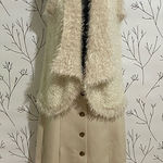 Banana Republic Beige Button-Down faux leather Skirt Photo 0